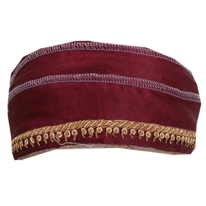 Sanskriti Vintage 1 Yd Sari Border Hand Embroidered Trim Ribbon Purple Craft Lace