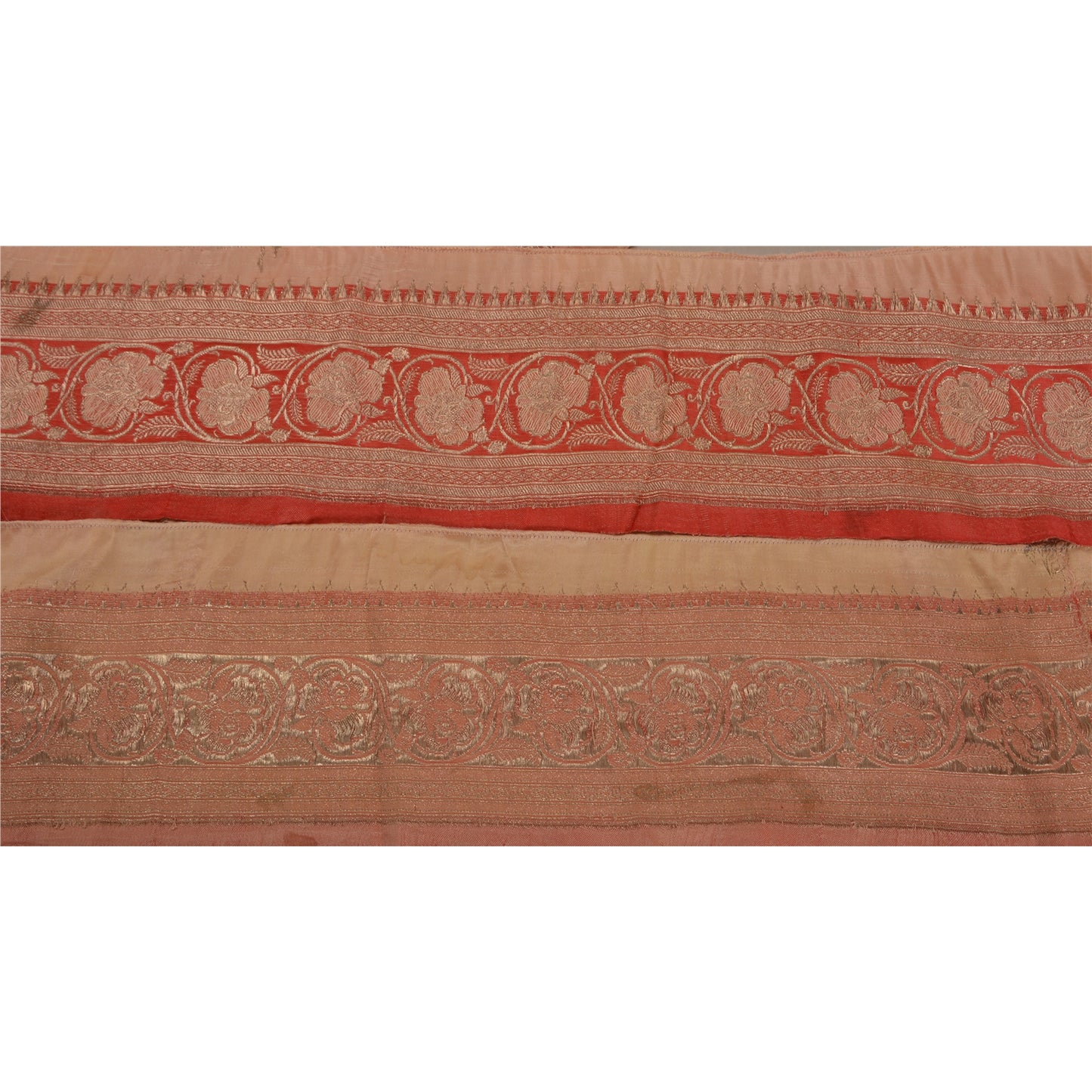 Sanskriti Vintage 1 YD Trim Sari Border Zari Woven Brocade Craft Sewing Red Lace
