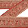 Sanskriti Vintage 1 YD Trim Sari Border Zari Woven Brocade Craft Sewing Red Lace