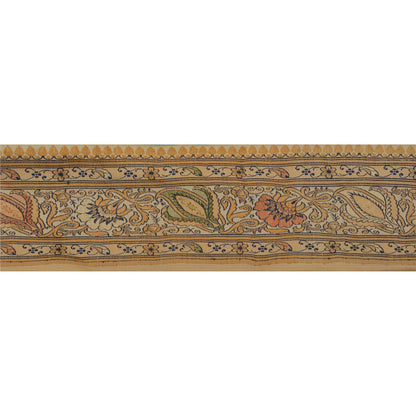 Sanskriti Vintage 1 Yd Sari Border Indian Woven Trim Sewing Craft Cream Lace