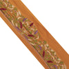 Sanskriti Vintage 1YD Sari Border Hand Embroidered Trim Sewing Craft SaffronLace