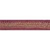 Sanskriti Vintage 1 Yd Sari Border Hand Beaded Craft Trim Ribbon Purple Lace