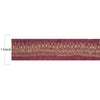 Sanskriti Vintage 1 Yd Sari Border Hand Beaded Craft Trim Ribbon Purple Lace
