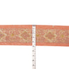 Sanskriti Vintage 1 YD Sari Border Hand Beaded Zari Craft Trim Sewing Peach Lace