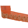 Sanskriti Vintage 1 YARD Sari Border Embroidered Trim Sewing Craft Orange Lace