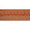 Sanskriti Vintage 1 YARD Sari Border Embroidered Trim Sewing Craft Orange Lace