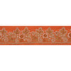 Sanskriti Vintage 1 YARD Sari Border Embroidered Trim Sewing Craft Orange Lace