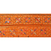 Sanskriti Vintage 1 YARD Sari Border Hand Beaded Craft Trim Sewing Orange Lace