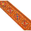 Sanskriti Vintage 1 YARD Sari Border Hand Beaded Craft Trim Sewing Orange Lace