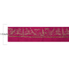 Sanskriti Vintage 1 YD Sari Border Hand Beaded Craft Trim Sewing Pink Zari Lace