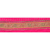 Sanskriti Vintage 1 YD Sari Border Hand Beaded Craft Trim Sewing Pink Zari Lace