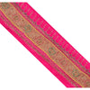 Sanskriti Vintage 1 YD Sari Border Hand Beaded Craft Trim Sewing Pink Zari Lace