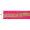 Sanskriti Vintage 1 YD Sari Border Hand Beaded Craft Trim Sewing Pink Zari Lace