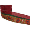 Sanskriti Vintage 1 Yd Sari Border Hand Beaded Craft Trim Sewing Dark Red Lace