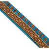 Sanskriti Vintage 1YD Sari Border Hand Beaded Trim Dabka ZardoziRibbon Blue Lace