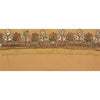 Sanskriti Vintage 1 Yd Sari Border Antique Hand Beaded Trim Sewing Cream Lace
