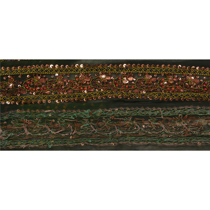 Sanskriti Vintage 1 Yd Bandhani Sari Border Craft Hand Beaded Trim Sewing Lace