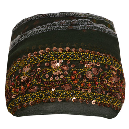 Sanskriti Vintage 1 Yd Bandhani Sari Border Craft Hand Beaded Trim Sewing Lace