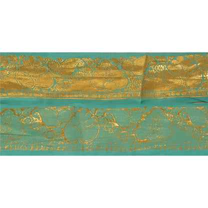 Sanskriti Vintage 1 Yd Sari Border Antique Woven Indian Trim Sewing Green Lace