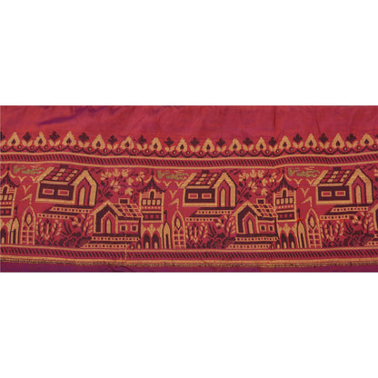 Sanskriti Vintage 1 Yd Sari Border Woven Indian Craft Trim Sewing Purple Lace