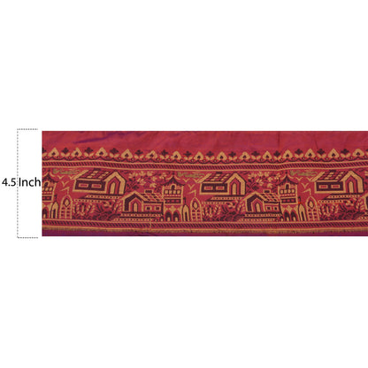 Sanskriti Vintage 1 Yd Sari Border Woven Indian Craft Trim Sewing Purple Lace