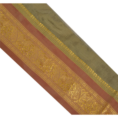 Sanskriti Vintage 1 Yd Trim Sari Border Woven Brocade Craft Sewing 3.2"W Lace