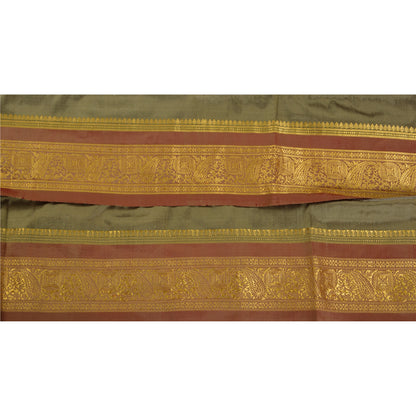 Sanskriti Vintage 1 Yd Trim Sari Border Woven Brocade Craft Sewing 3.2"W Lace