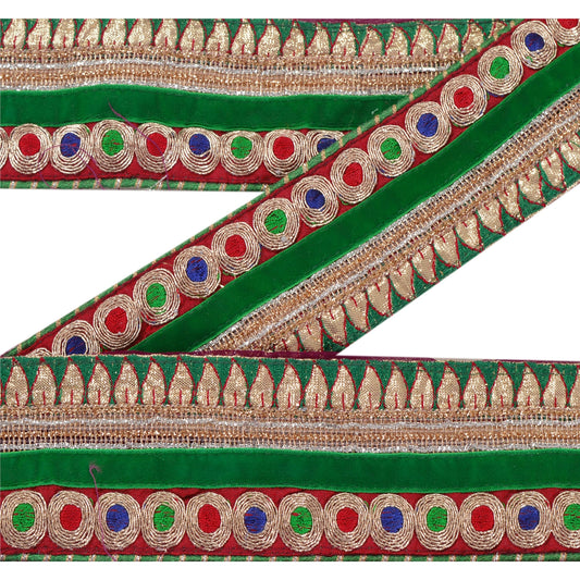 Sanskriti Vintage 1 Yd Sari Border Embroidered Sewing Craft Indian Decor Lace