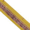 Sanskriti Vintage Sari Border Hand Beaded Zari Dabka 1YD Indian Craft Green Trim