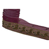 Sanskriti Vintage 1 Yd Sari Border Hand Beaded Craft Trim Sewing Purple Lace