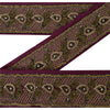Sanskriti Vintage 1 Yd Sari Border Hand Beaded Craft Trim Sewing Purple Lace