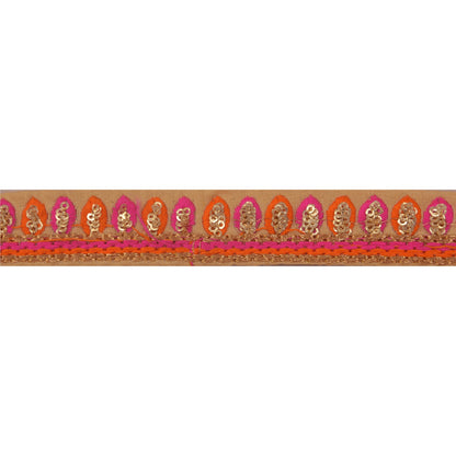 Sanskriti Vintage 1 Yd Sari Border Embroidered Trim Sewing Cream Craft Lace