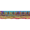 Sanskriti Vintage 1 Yd Tie & Dye Sari Border Hand Beaded Trim Craft Blue Lace