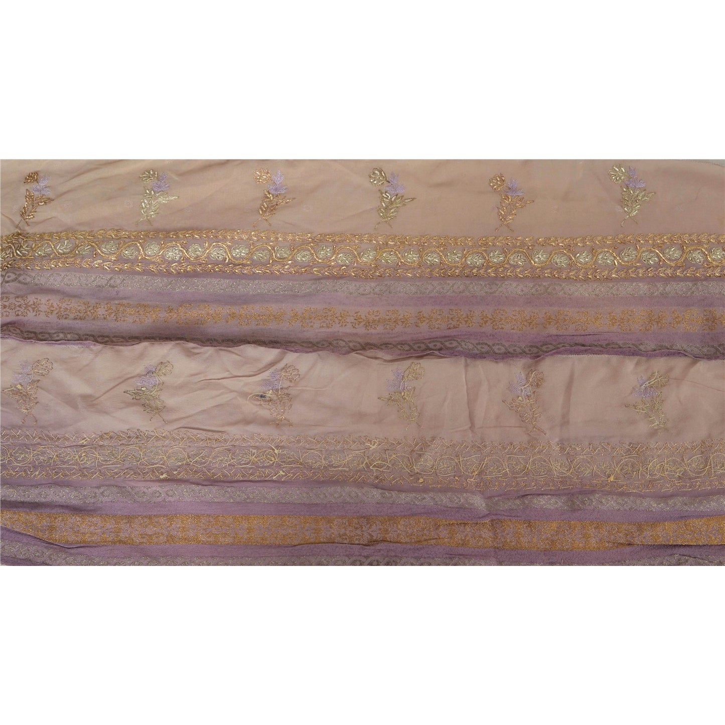 Sanskriti Vintage 1 Yd Sari Border Antique Hand Embroidered Sewing Craft Lace