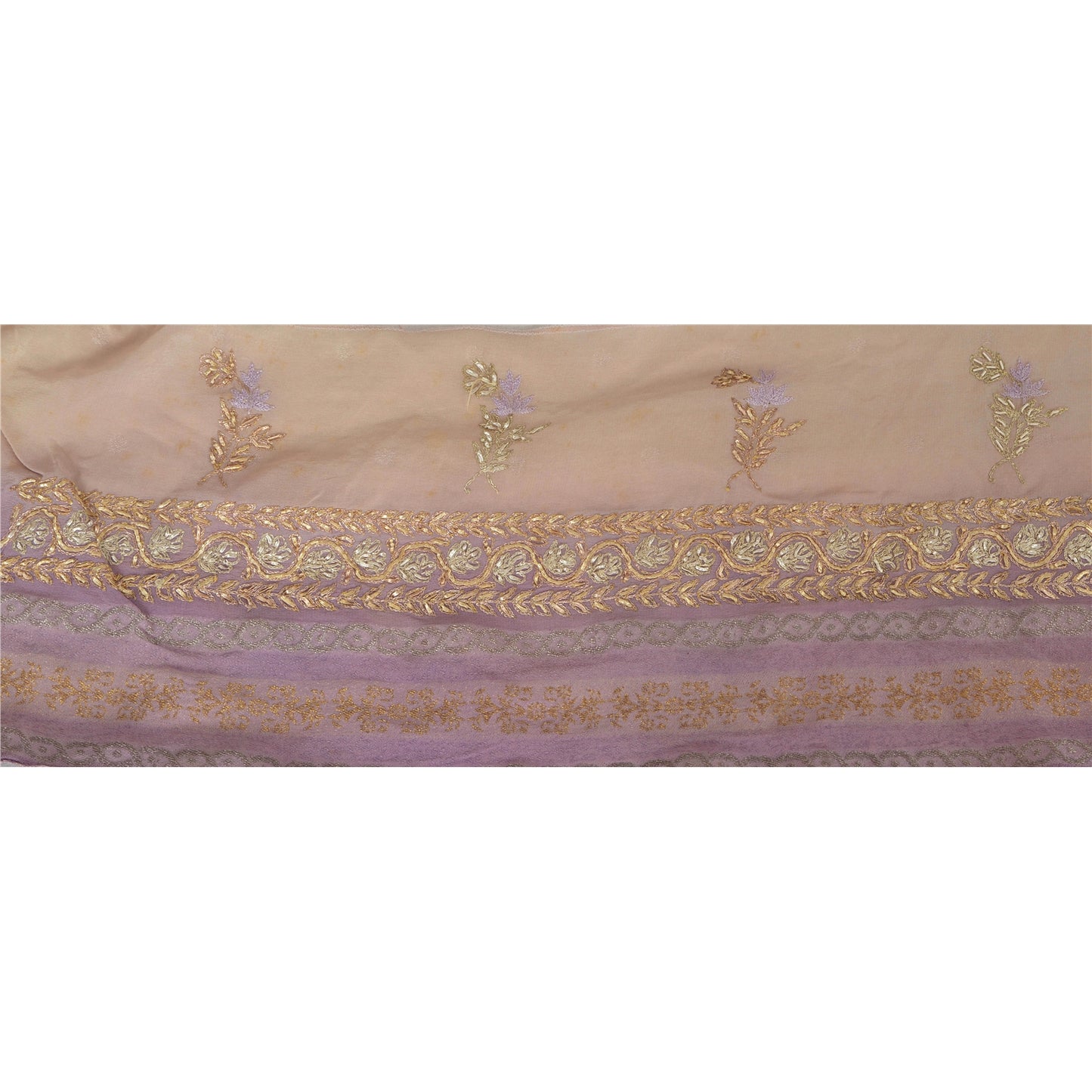 Sanskriti Vintage 1 Yd Sari Border Antique Hand Embroidered Sewing Craft Lace