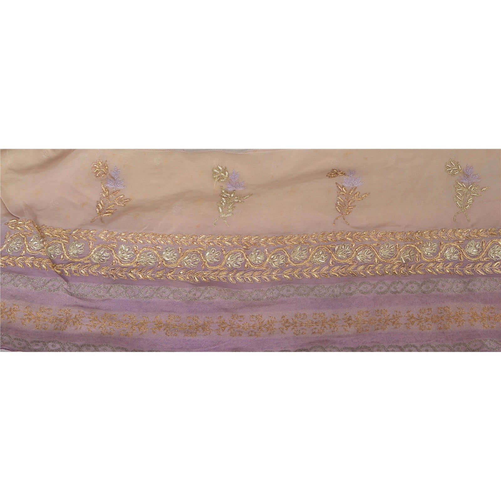 Sanskriti Vintage 1 Yd Sari Border Antique Hand Embroidered Sewing Craft Lace