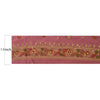 Sanskriti Vintage 1 Yd Sari Border Hand Beaded Trim Ribbon Pink Craft Lace