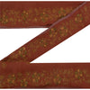 Sanskriti Vintage 1 YD Sari Border Hand Embroidery Zardozi Brown Craft Trim Lace