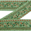 Sanskriti Vintage 1 Yd Sari Trim Border Hand Embroidered Sewing Craft Lace