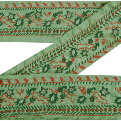 Sanskriti Vintage 1 Yd Sari Trim Border Hand Embroidered Sewing Craft Lace