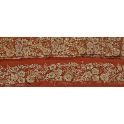 Sanskriti Vintage 1 Yd Sari Border Antique Hand Embroidered Sewing Craft Lace