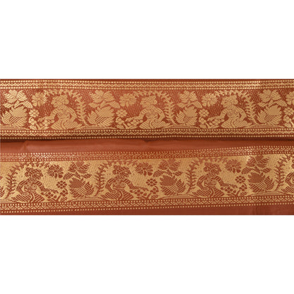 Sanskriti Vintage 1 Yd Sari Border Woven Baluchari Craft Trim Sewing 2.5W Lace