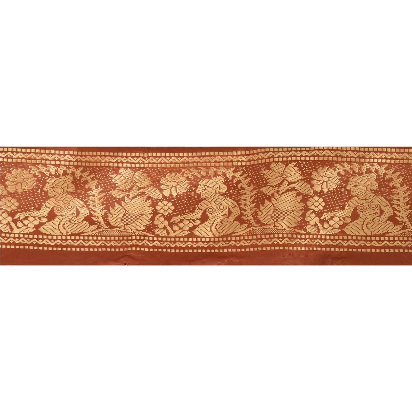 Sanskriti Vintage 1 Yd Sari Border Woven Baluchari Craft Trim Sewing 2.5W Lace