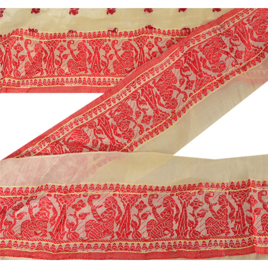 Sanskriti Vintage 1 Yd Sari Craft Border Woven Baluchari Trim Sewing 4W Lace