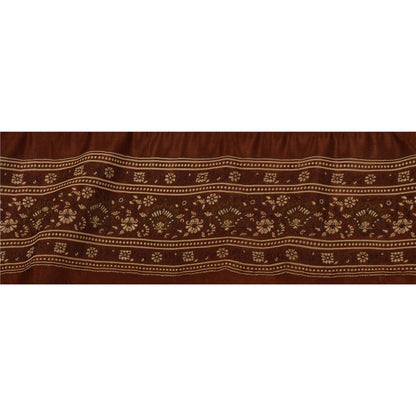 Sanskriti Vintage 1 YD Sari Border Woven Indian Trim Sewing Brown Craft Lace