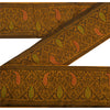 Sanskriti Vintage 1 Yd Sari Border Woven Indian Craft Trim Sewing Saffron Lace