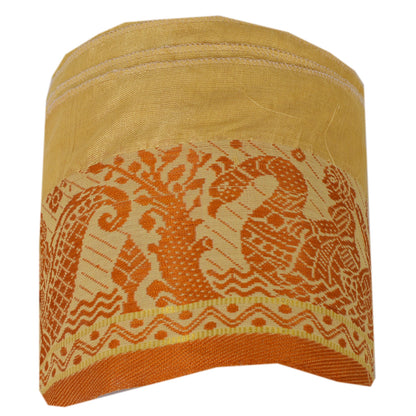 Sanskriti Vintage 1 YD Sari Border Woven Baluchari Craft Trim Sewing Cream  Lace