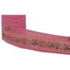 Sanskriti Vintage 1 YD Trim Sari Border Woven Brocade Craft Sewing TrimPink Lace