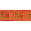 Sanskriti Vintage 1 Yd Sari Border Antique Woven Sewing Red Craft Pure Silk Lace