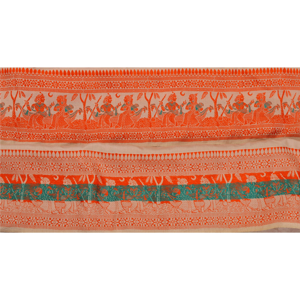 Sanskriti Vintage 1 YD Sari Border Antique Woven Baluchari Trim Sewing 4W Lace